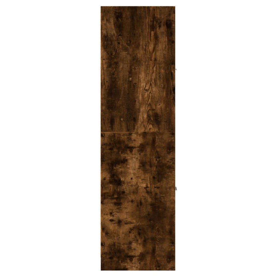 Apothekerskast 30x41x144,5 cm bewerkt hout gerookt eikenkleurig