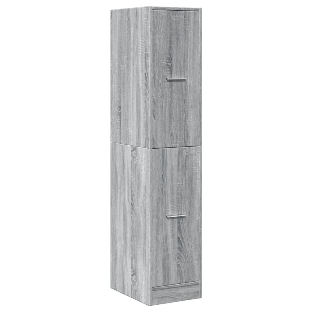 Apothekerskast 30x41x144,5 cm bewerkt hout grijs sonoma eiken