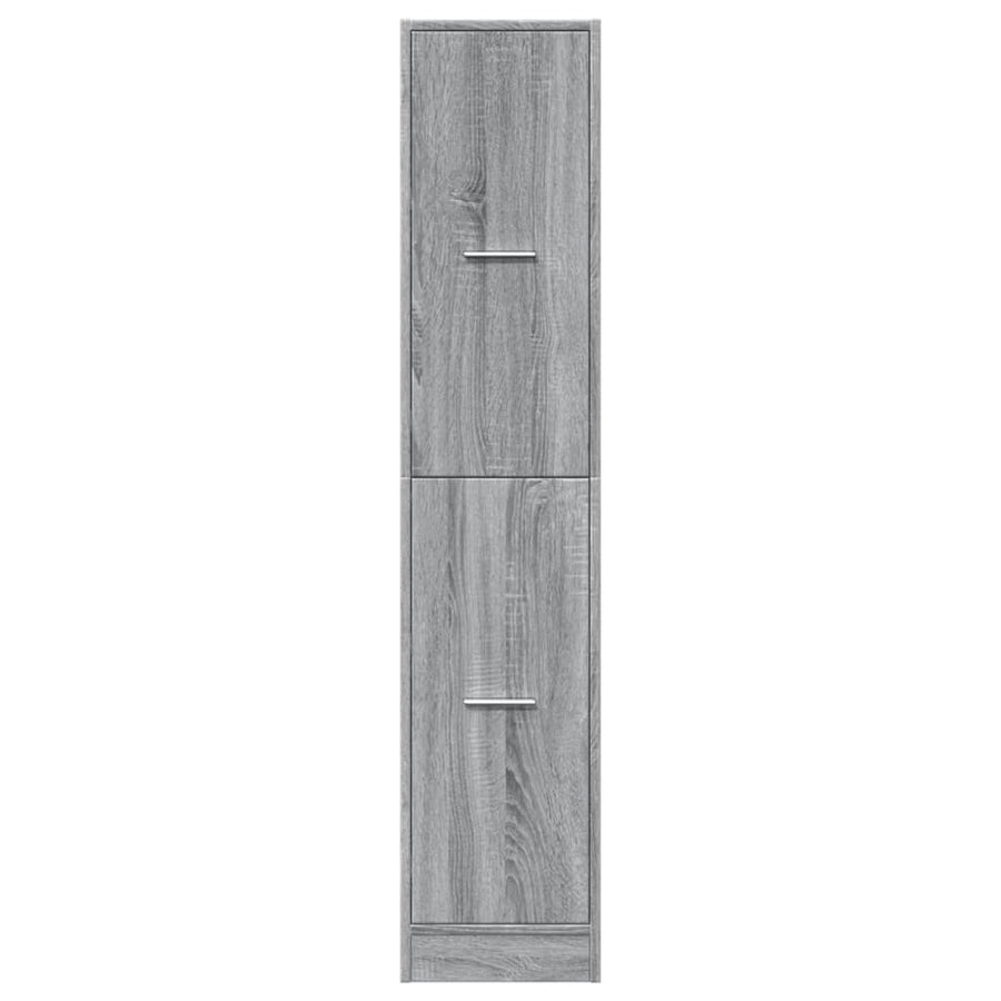 Apothekerskast 30x41x144,5 cm bewerkt hout grijs sonoma eiken