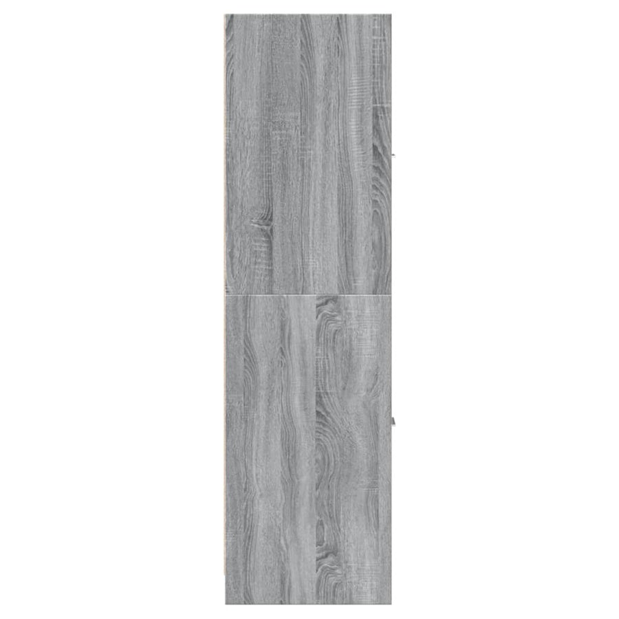 Apothekerskast 30x41x144,5 cm bewerkt hout grijs sonoma eiken