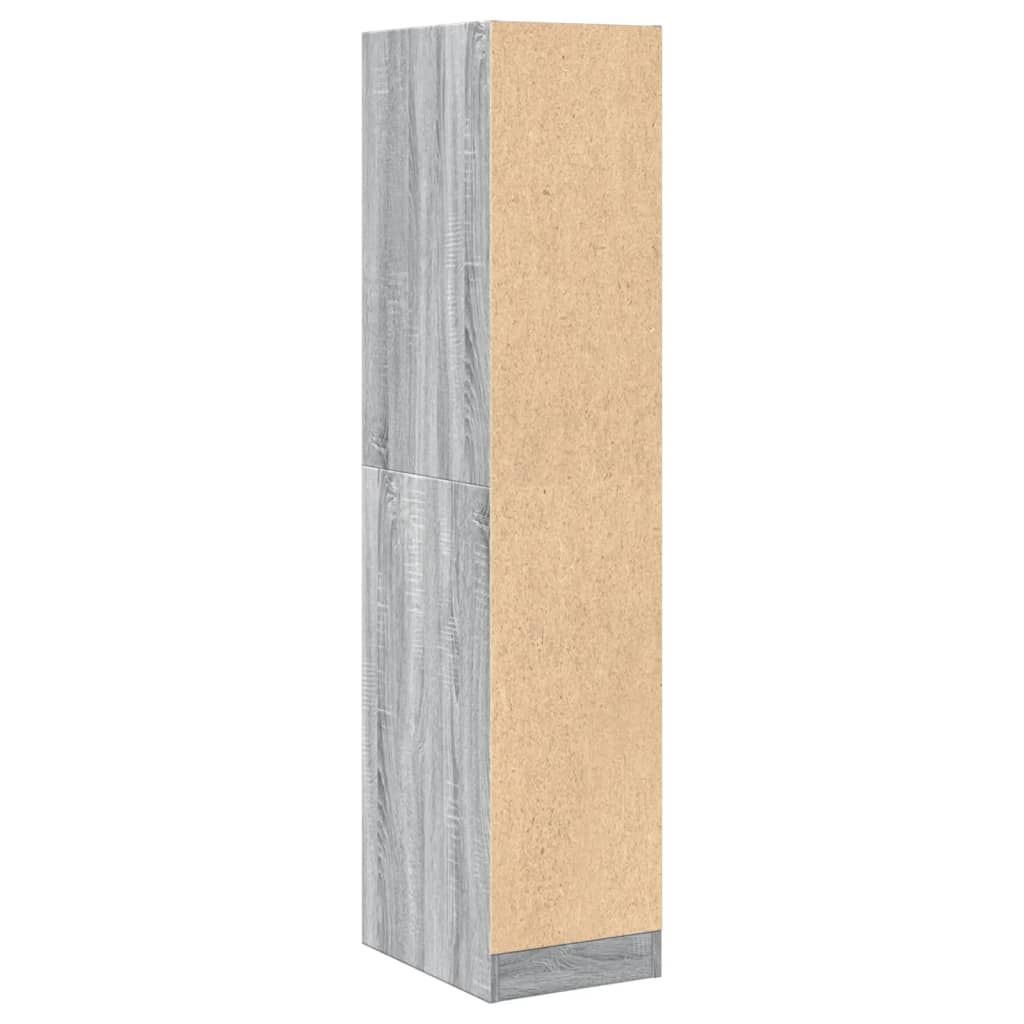 Apothekerskast 30x41x144,5 cm bewerkt hout grijs sonoma eiken