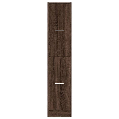 Apothekerskast 30x41x144,5 cm bewerkt hout bruin eikenkleurig