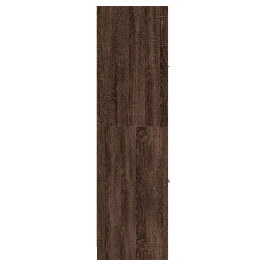 Apothekerskast 30x41x144,5 cm bewerkt hout bruin eikenkleurig