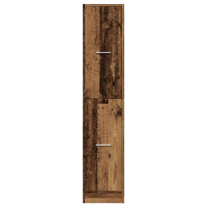 Apothekerskast 30x41x144,5 cm bewerkt hout oud houtkleurig