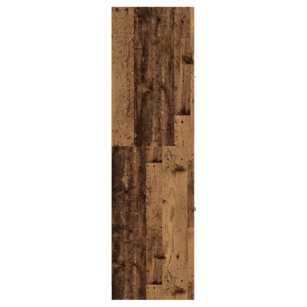 Apothekerskast 30x41x144,5 cm bewerkt hout oud houtkleurig