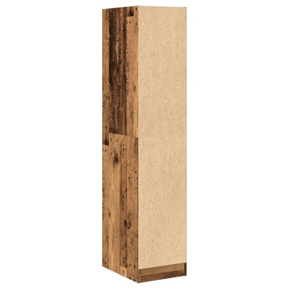 Apothekerskast 30x41x144,5 cm bewerkt hout oud houtkleurig