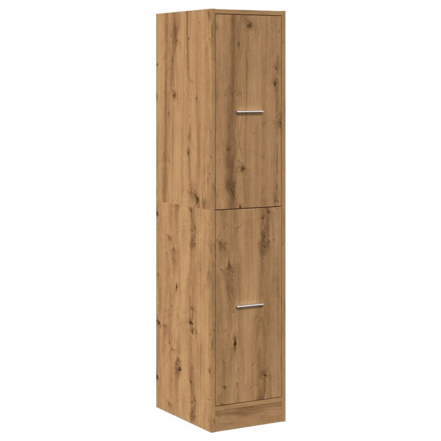 Apothekerskast 30x41x144,5 cm bewerkt hout artisanaal eiken