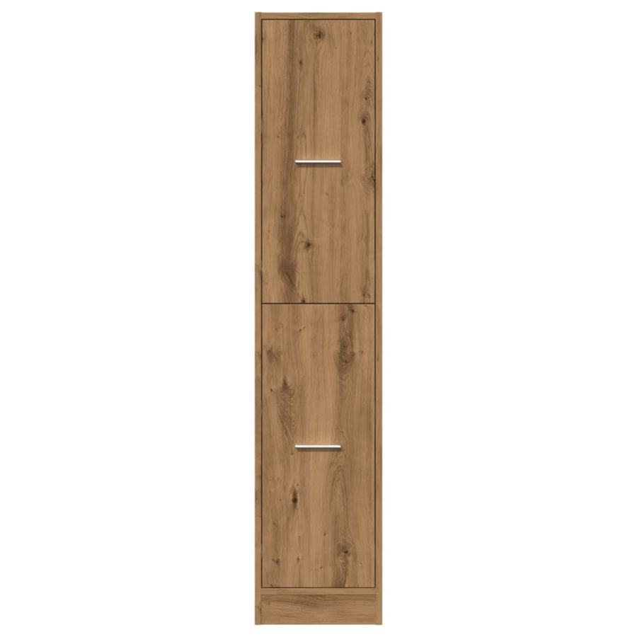 Apothekerskast 30x41x144,5 cm bewerkt hout artisanaal eiken