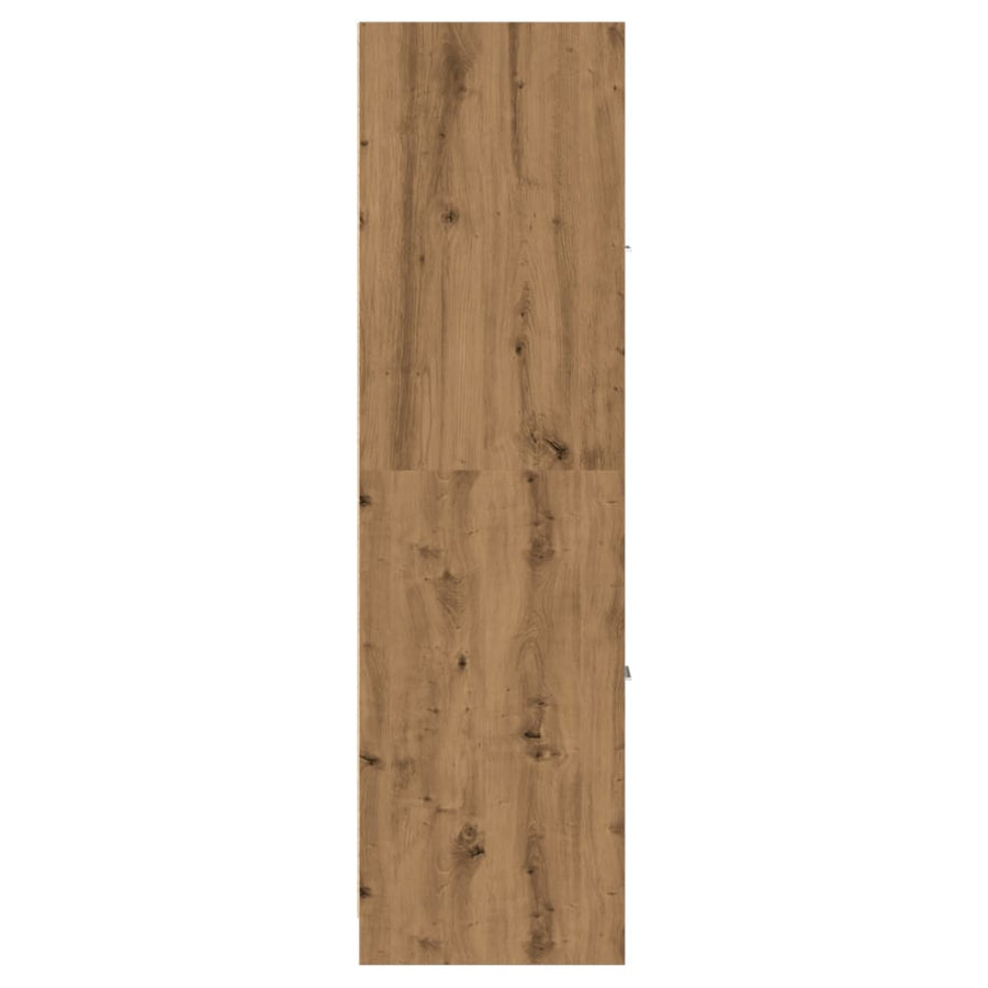Apothekerskast 30x41x144,5 cm bewerkt hout artisanaal eiken