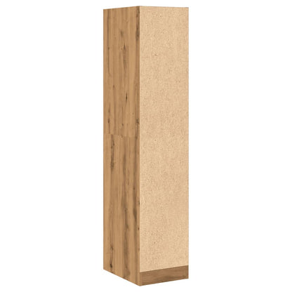 Apothekerskast 30x41x144,5 cm bewerkt hout artisanaal eiken