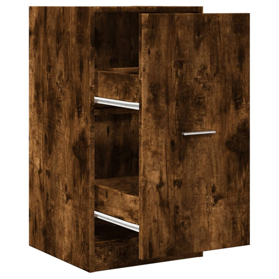 Apothekerskast 40x41x77,5 cm bewerkt hout gerookt eikenkleurig