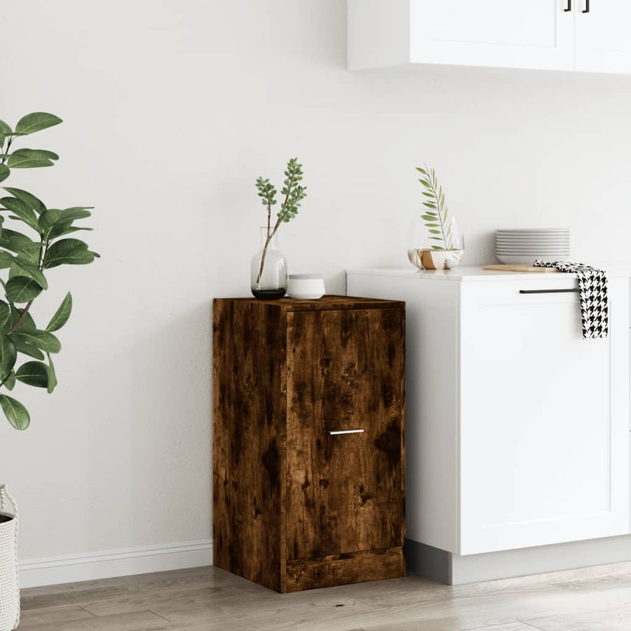 Apothekerskast 40x41x77,5 cm bewerkt hout gerookt eikenkleurig