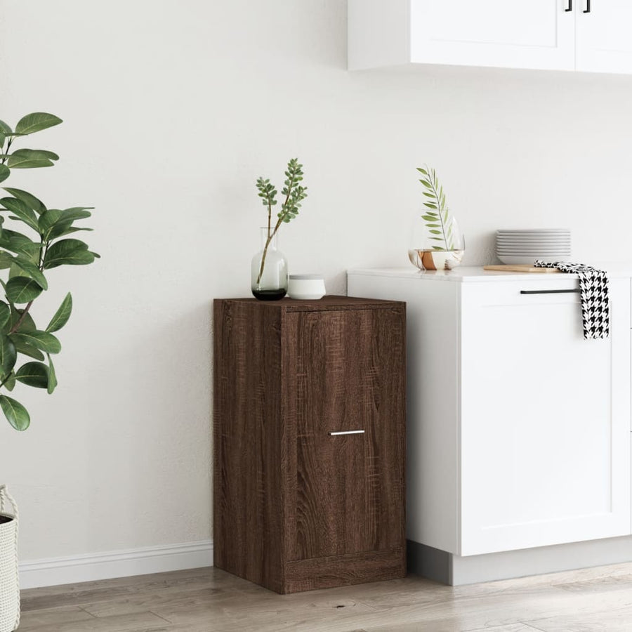Apothekerskast 40x41x77,5 cm bewerkt hout bruin eikenkleurig