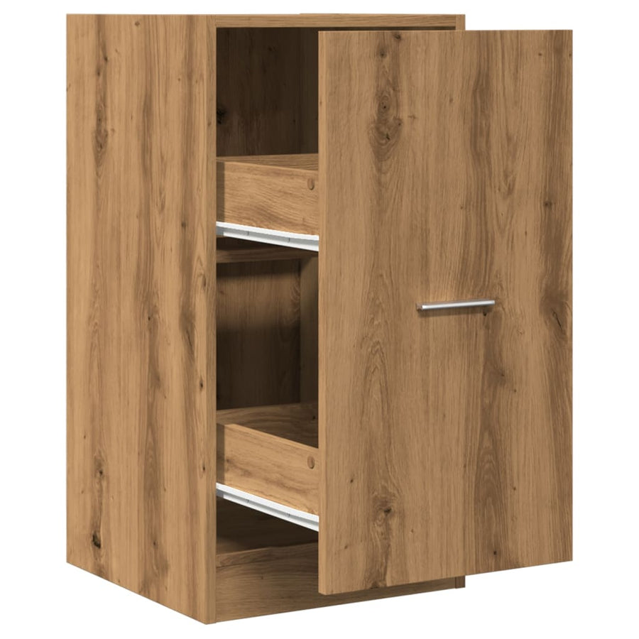 Apothekerskast 40x41x77,5 cm bewerkt hout artisanaal eikenkleur