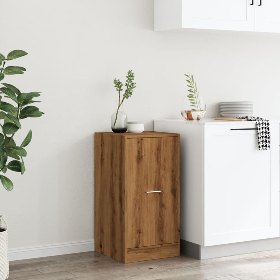 Apothekerskast 40x41x77,5 cm bewerkt hout artisanaal eikenkleur