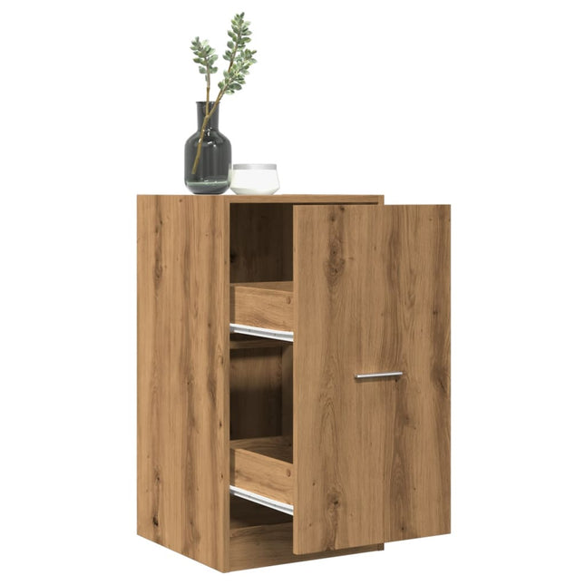 Apothekerskast 40x41x77,5 cm bewerkt hout artisanaal eikenkleur