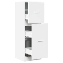 Apothekerskast 40x41x118 cm bewerkt hout wit