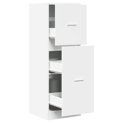 Apothekerskast 40x41x118 cm bewerkt hout wit