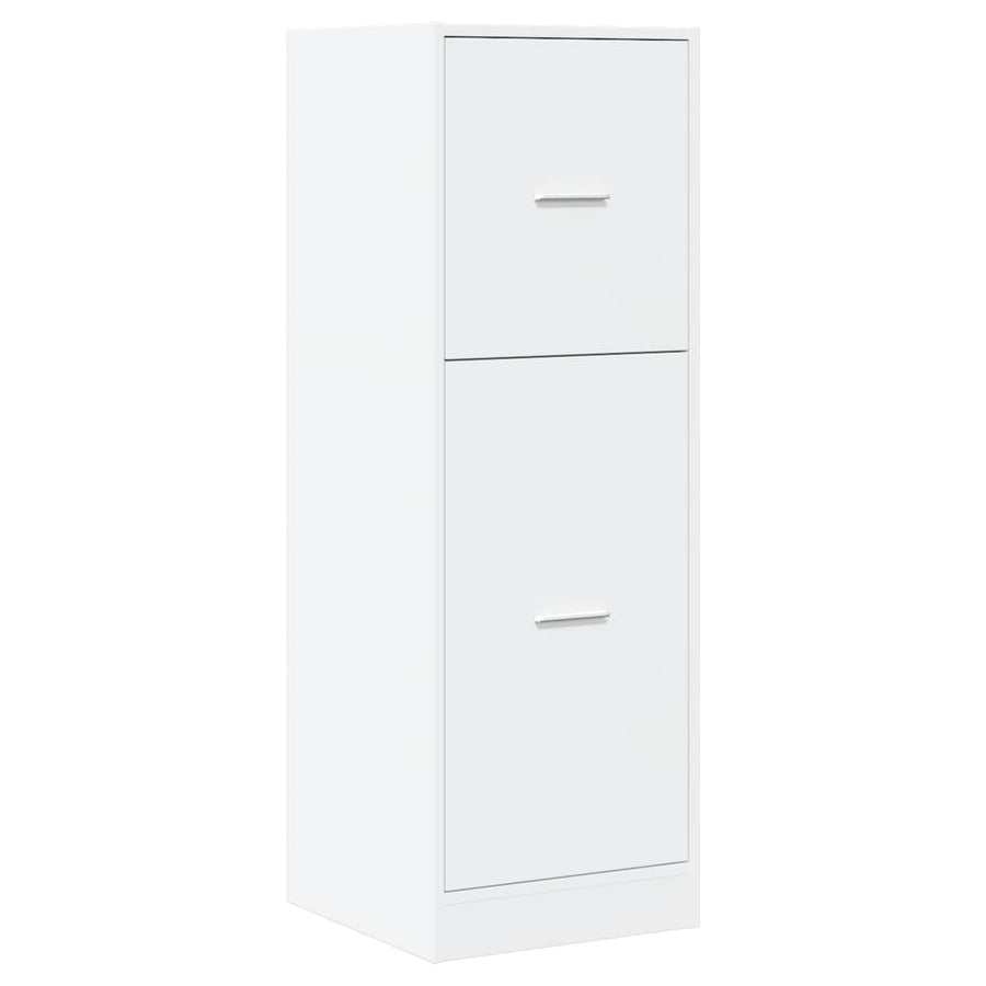 Apothekerskast 40x41x118 cm bewerkt hout wit