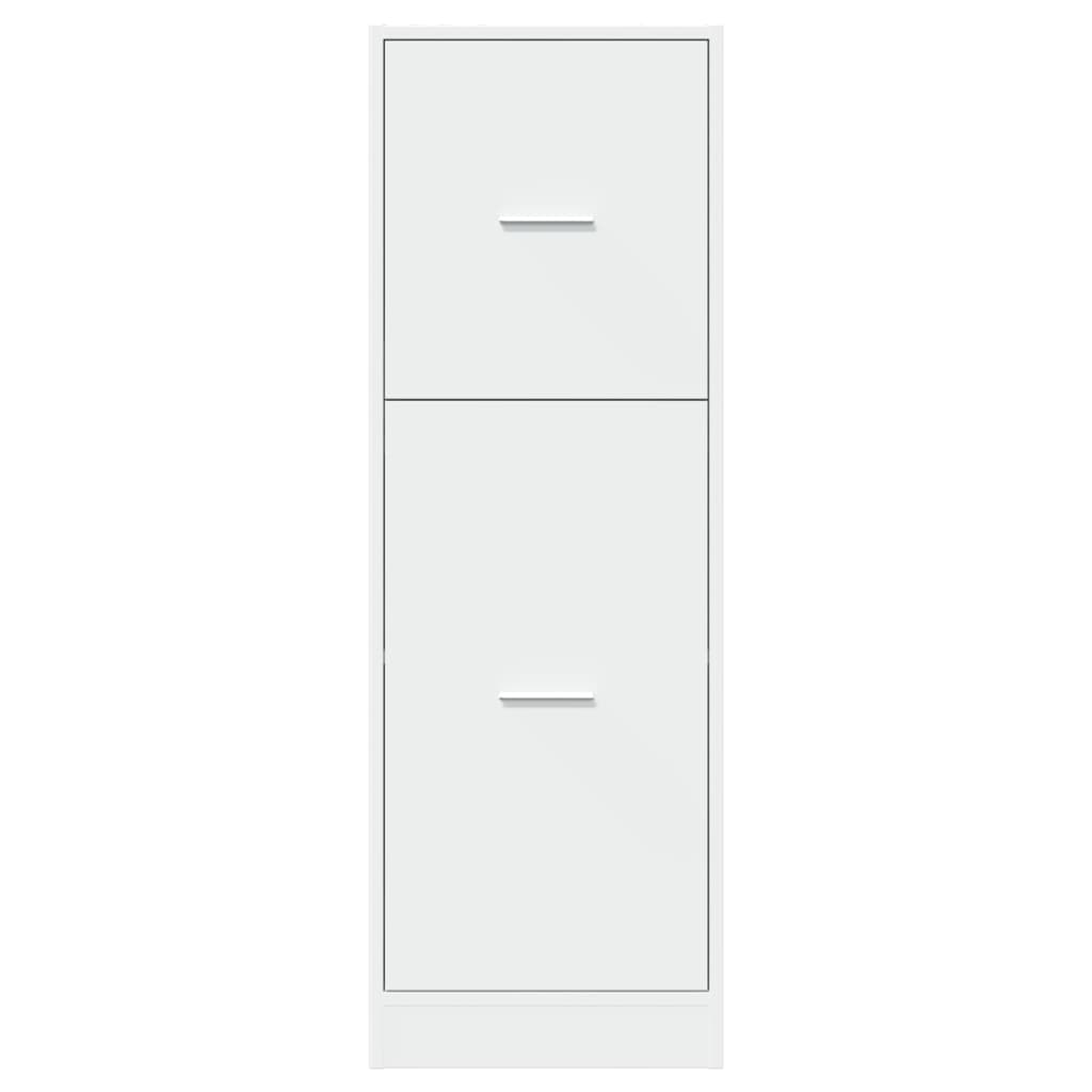Apothekerskast 40x41x118 cm bewerkt hout wit
