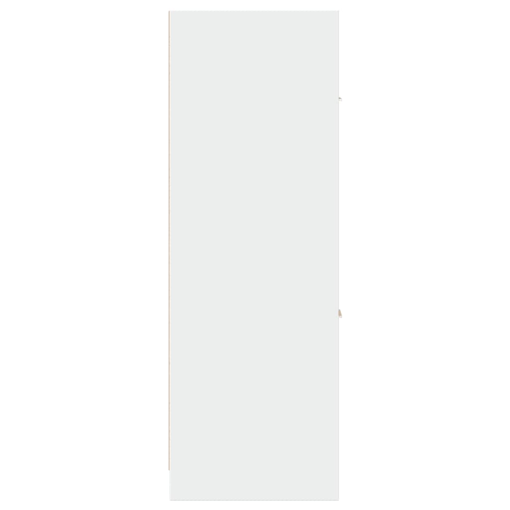 Apothekerskast 40x41x118 cm bewerkt hout wit