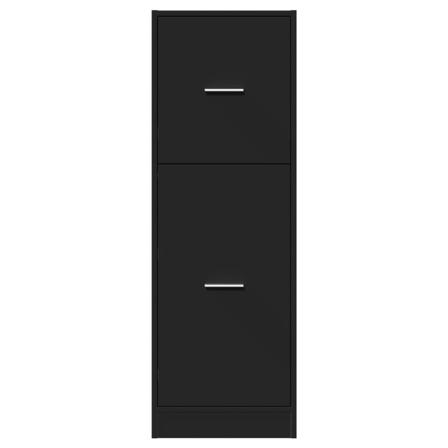 Apothekerskast 40x41x118 cm bewerkt hout zwart
