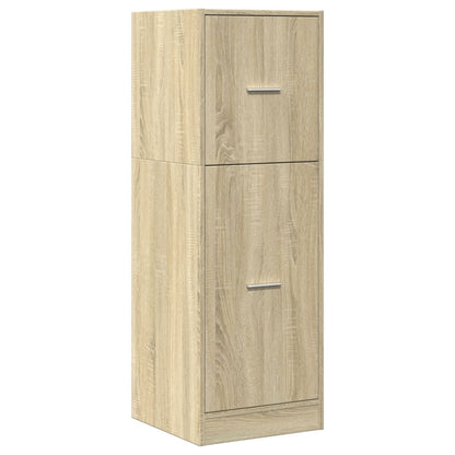 Apothekerskast 40x41x118 cm bewerkt hout sonoma eikenkleurig