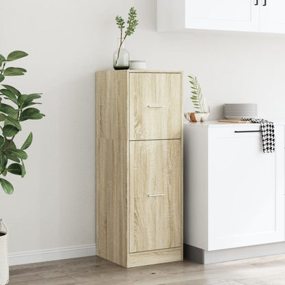 Apothekerskast 40x41x118 cm bewerkt hout sonoma eikenkleurig