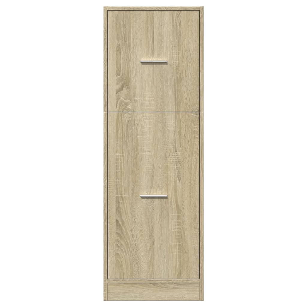 Apothekerskast 40x41x118 cm bewerkt hout sonoma eikenkleurig