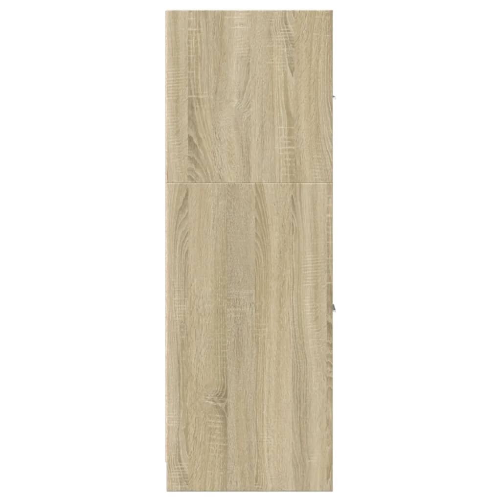 Apothekerskast 40x41x118 cm bewerkt hout sonoma eikenkleurig