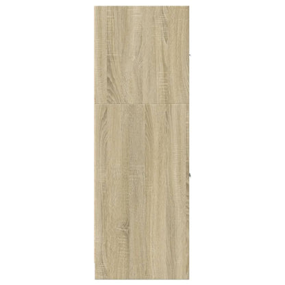 Apothekerskast 40x41x118 cm bewerkt hout sonoma eikenkleurig