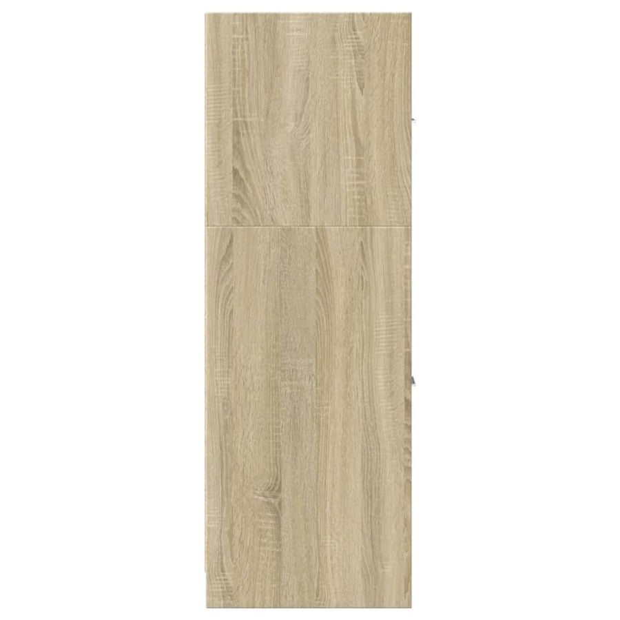 Apothekerskast 40x41x118 cm bewerkt hout sonoma eikenkleurig