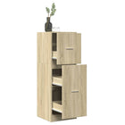 Apothekerskast 40x41x118 cm bewerkt hout sonoma eikenkleurig