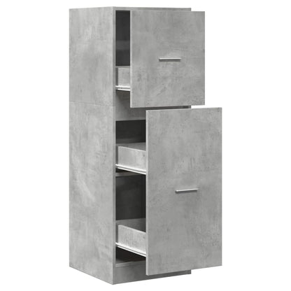 Apothekerskast 40x41x118 cm bewerkt hout betongrijs