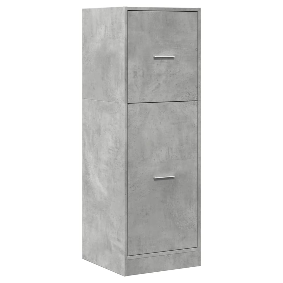 Apothekerskast 40x41x118 cm bewerkt hout betongrijs