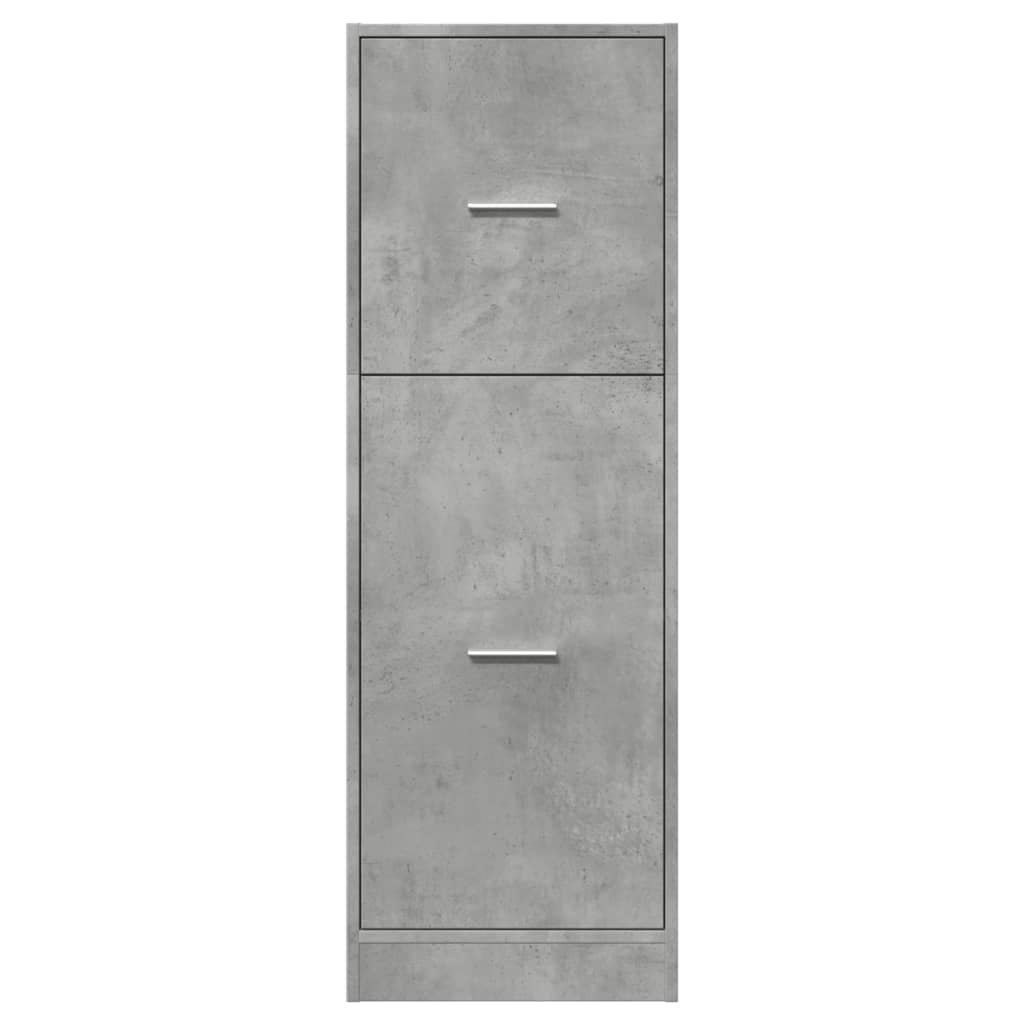 Apothekerskast 40x41x118 cm bewerkt hout betongrijs