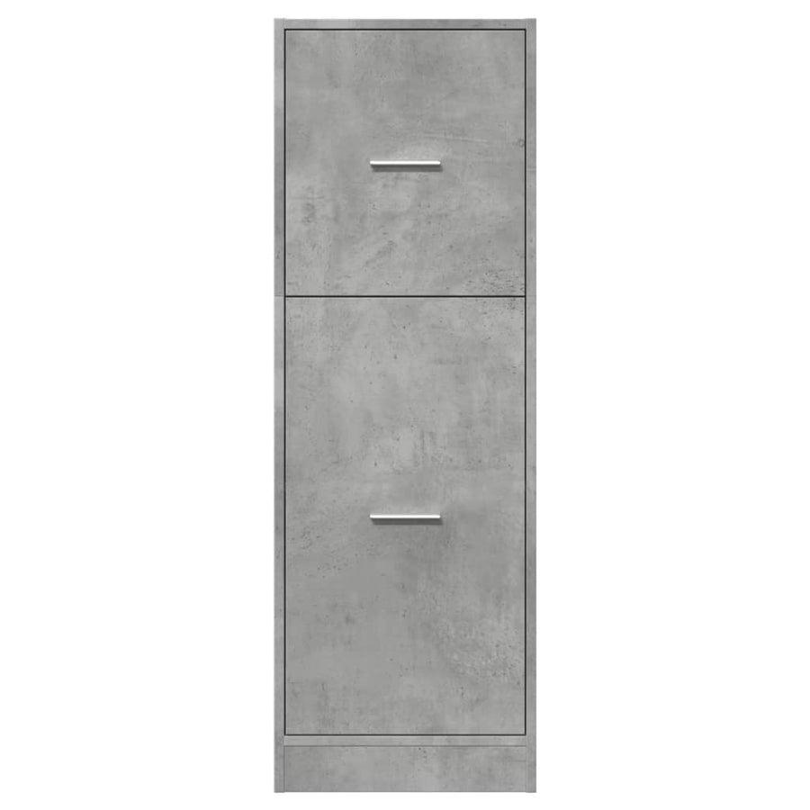 Apothekerskast 40x41x118 cm bewerkt hout betongrijs