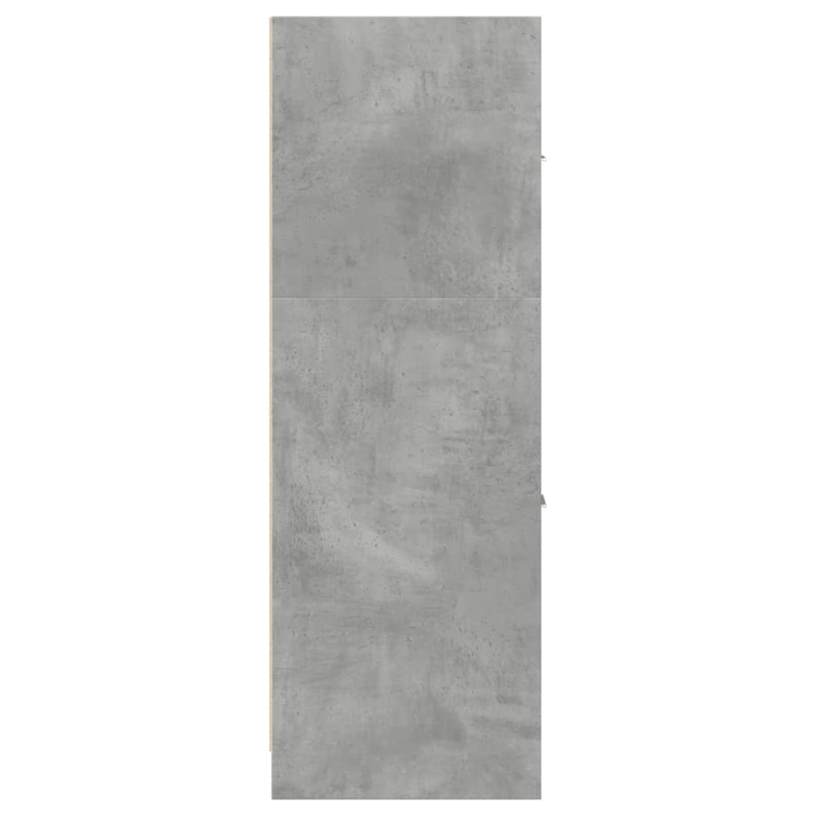 Apothekerskast 40x41x118 cm bewerkt hout betongrijs