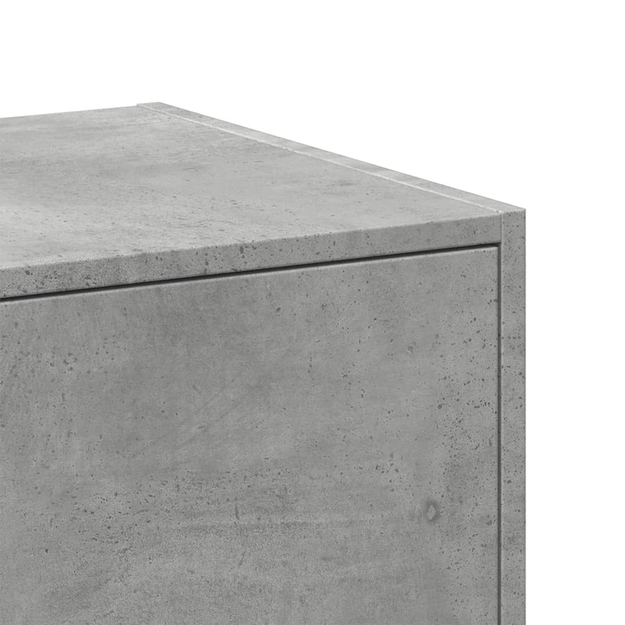 Apothekerskast 40x41x118 cm bewerkt hout betongrijs