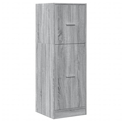 Apothekerskast 40x41x118 cm bewerkt hout grijs sonoma eiken