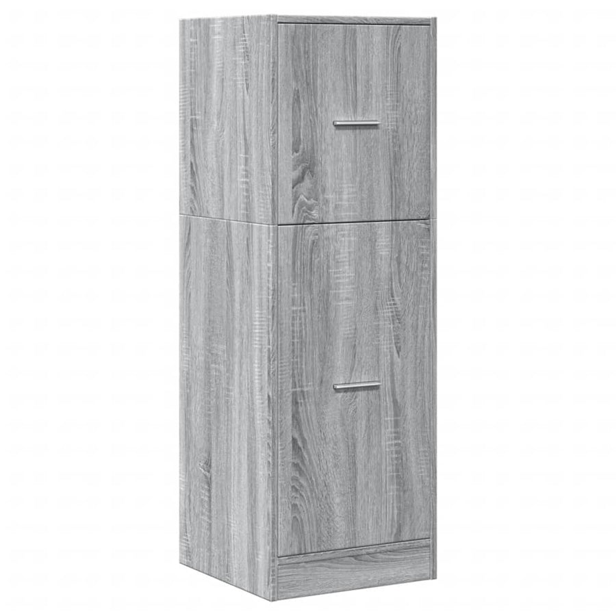 Apothekerskast 40x41x118 cm bewerkt hout grijs sonoma eiken