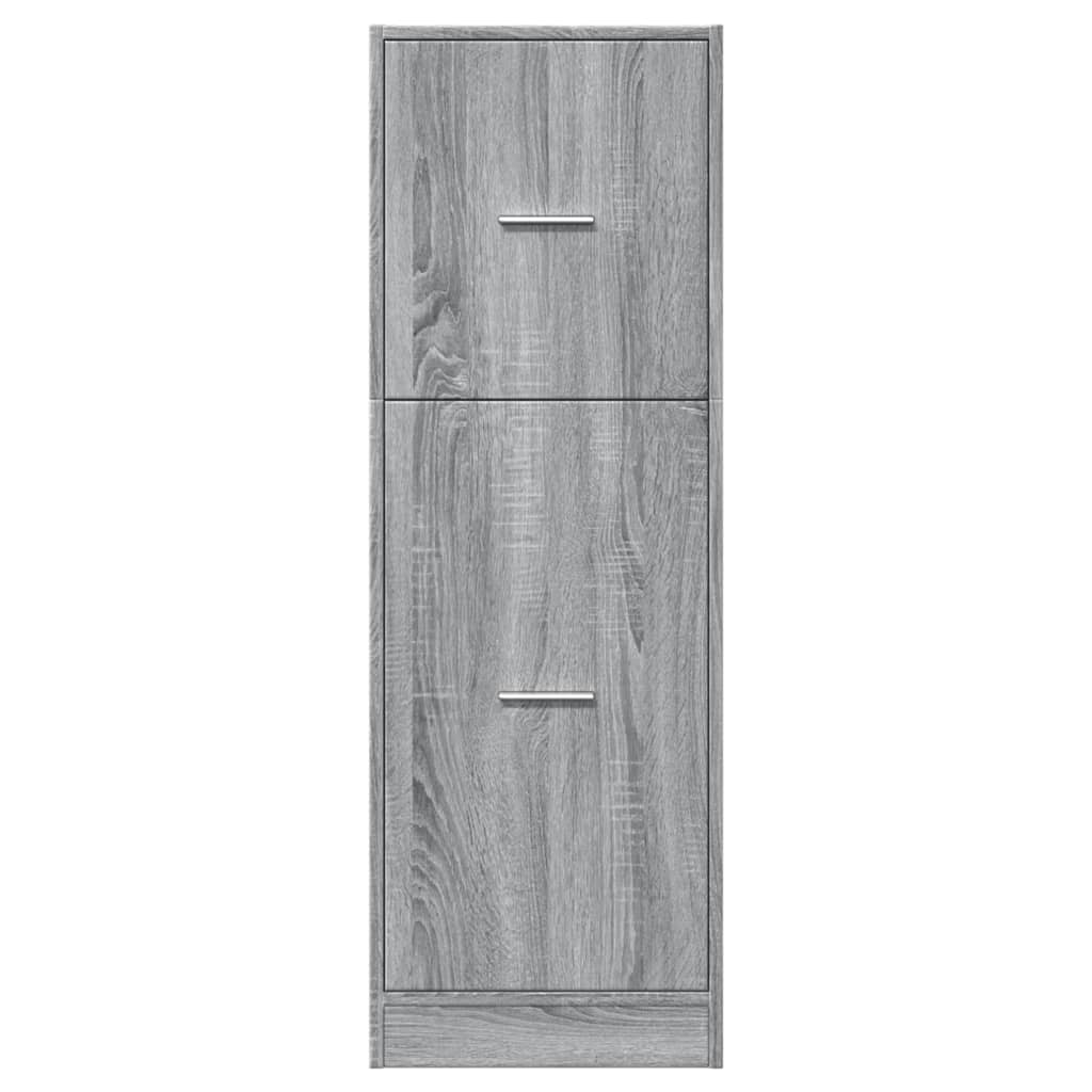 Apothekerskast 40x41x118 cm bewerkt hout grijs sonoma eiken