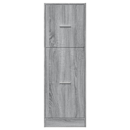 Apothekerskast 40x41x118 cm bewerkt hout grijs sonoma eiken