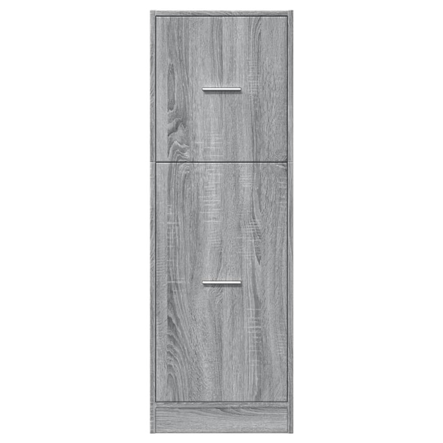 Apothekerskast 40x41x118 cm bewerkt hout grijs sonoma eiken