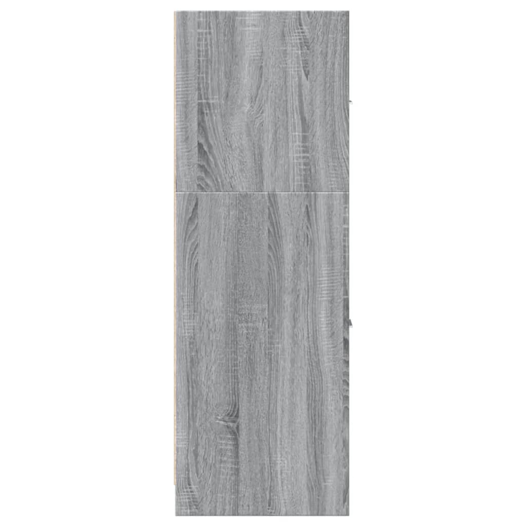 Apothekerskast 40x41x118 cm bewerkt hout grijs sonoma eiken
