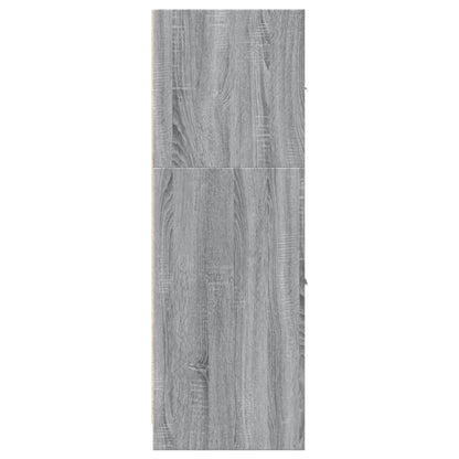Apothekerskast 40x41x118 cm bewerkt hout grijs sonoma eiken