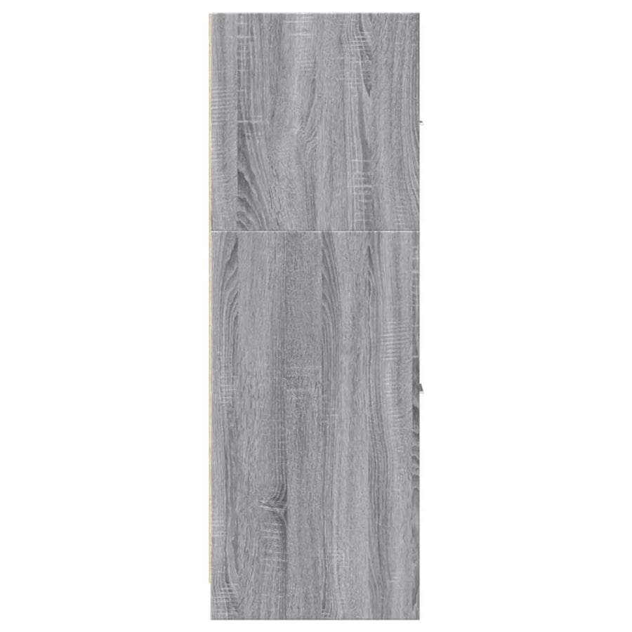 Apothekerskast 40x41x118 cm bewerkt hout grijs sonoma eiken