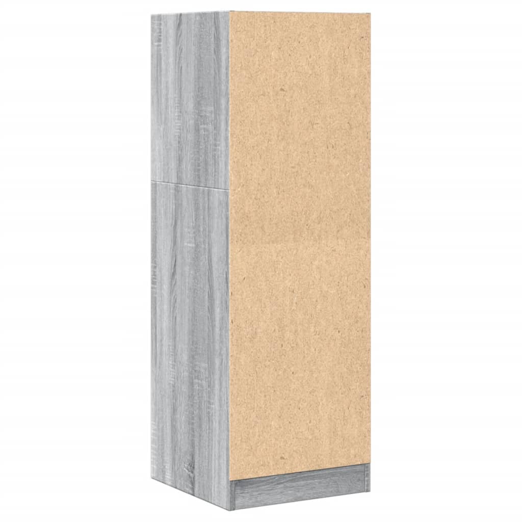 Apothekerskast 40x41x118 cm bewerkt hout grijs sonoma eiken