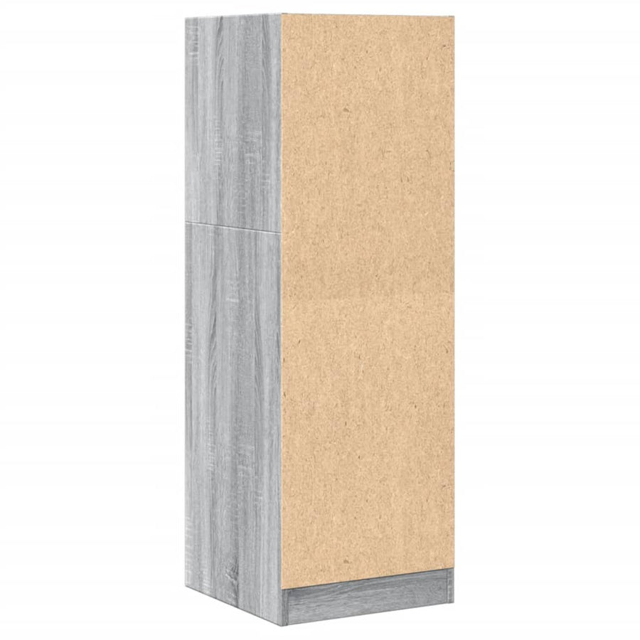 Apothekerskast 40x41x118 cm bewerkt hout grijs sonoma eiken