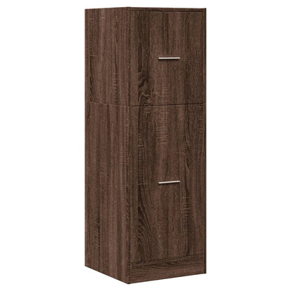 Apothekerskast 40x41x118 cm bewerkt hout bruin eikenkleurig
